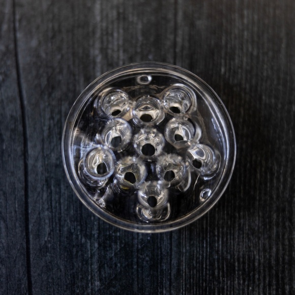 Vintage glass flower frog 11 eleven holes - Picture 2 of 6